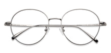 Load image into Gallery viewer, Silver Round Full Rim Unisex Eyeglasses by John Jacobs-147631