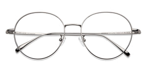 Silver Round Full Rim Unisex Eyeglasses by John Jacobs-147631