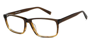 Brown Rectangle Full Rim Unisex Eyeglasses by John Jacobs-148293