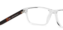 Load image into Gallery viewer, Transparent Rectangle Full Rim Unisex Eyeglasses by John Jacobs-148294