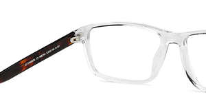 Transparent Rectangle Full Rim Unisex Eyeglasses by John Jacobs-148294