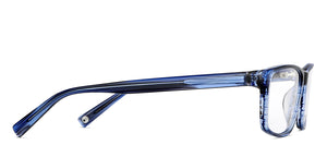 Blue Rectangle Full Rim Unisex Eyeglasses by John Jacobs-148296