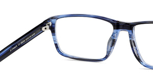 Blue Rectangle Full Rim Unisex Eyeglasses by John Jacobs-148296