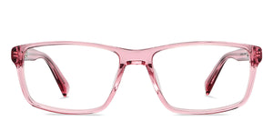 Pink Rectangle Full Rim Unisex Eyeglasses by John Jacobs-148299