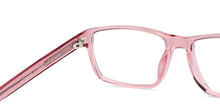 Load image into Gallery viewer, Pink Rectangle Full Rim Unisex Eyeglasses by John Jacobs-148299