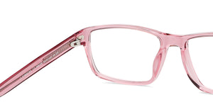 Pink Rectangle Full Rim Unisex Eyeglasses by John Jacobs-148299