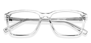 Transparent Rectangle Full Rim Unisex Eyeglasses by John Jacobs-148306