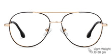 Load image into Gallery viewer, Black Aviator Full Rim Unisex Eyeglasses by John Jacobs-149137