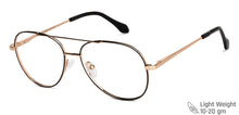 Load image into Gallery viewer, Black Aviator Full Rim Unisex Eyeglasses by John Jacobs-149137