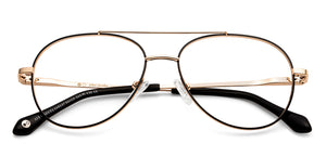 Black Aviator Full Rim Unisex Eyeglasses by John Jacobs-149137