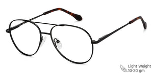 Black Aviator Full Rim Unisex Eyeglasses by John Jacobs-149139