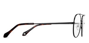 Black Aviator Full Rim Unisex Eyeglasses by John Jacobs-149139