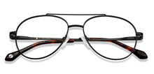 Load image into Gallery viewer, Black Aviator Full Rim Unisex Eyeglasses by John Jacobs-149139