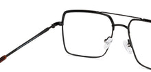 Load image into Gallery viewer, Black Rectangle Full Rim Unisex Eyeglasses by John Jacobs-149141