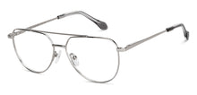 Load image into Gallery viewer, Silver Rectangle Full Rim Unisex Eyeglasses by John Jacobs-149154