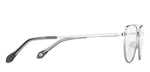 Silver Rectangle Full Rim Unisex Eyeglasses by John Jacobs-149154