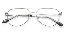 Load image into Gallery viewer, Silver Rectangle Full Rim Unisex Eyeglasses by John Jacobs-149154