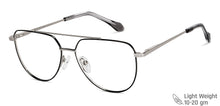 Load image into Gallery viewer, Silver Rectangle Full Rim Unisex Eyeglasses by John Jacobs-149156