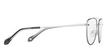 Load image into Gallery viewer, Silver Rectangle Full Rim Unisex Eyeglasses by John Jacobs-149156