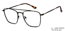 Load image into Gallery viewer, Black Rectangle Full Rim Unisex Eyeglasses by John Jacobs-149158