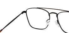 Load image into Gallery viewer, Black Rectangle Full Rim Unisex Eyeglasses by John Jacobs-149158