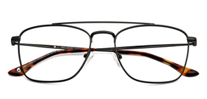 Black Rectangle Full Rim Unisex Eyeglasses by John Jacobs-149158