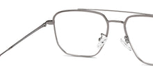 Load image into Gallery viewer, Silver Rectangle Full Rim Unisex Eyeglasses by John Jacobs-149581