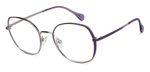 Silver Round Full Rim Unisex Eyeglasses by John Jacobs-149215