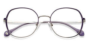 Silver Round Full Rim Unisex Eyeglasses by John Jacobs-149215