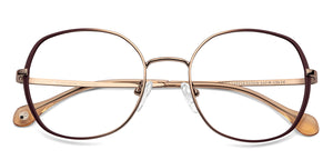 Copper Round Full Rim Unisex Eyeglasses by John Jacobs-149216