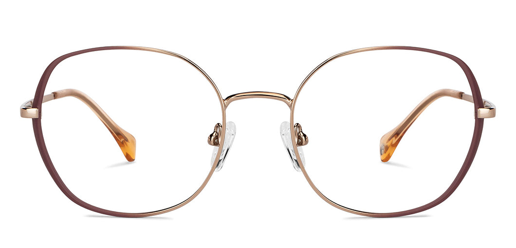 Copper Round Full Rim Unisex Eyeglasses by John Jacobs-149216