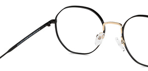 Gold Round Full Rim Unisex Eyeglasses by John Jacobs-149285