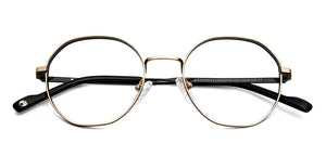 Gold Round Full Rim Unisex Eyeglasses by John Jacobs-149285