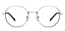 Load image into Gallery viewer, Gold Round Full Rim Unisex Eyeglasses by John Jacobs-149285
