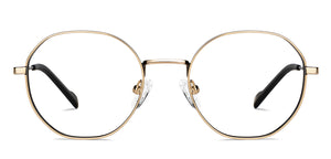 Gold Round Full Rim Unisex Eyeglasses by John Jacobs-149285