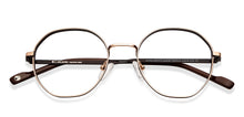 Load image into Gallery viewer, Gold Round Full Rim Unisex Eyeglasses by John Jacobs-149287