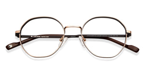 Gold Round Full Rim Unisex Eyeglasses by John Jacobs-149287