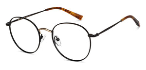 Gold Round Full Rim Unisex Eyeglasses by John Jacobs-150373