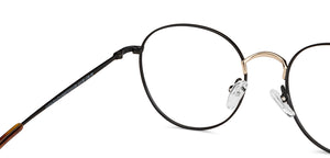 Gold Round Full Rim Unisex Eyeglasses by John Jacobs-150373