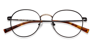 Gold Round Full Rim Unisex Eyeglasses by John Jacobs-150373
