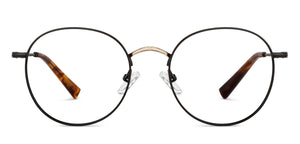 Gold Round Full Rim Unisex Eyeglasses by John Jacobs-150373