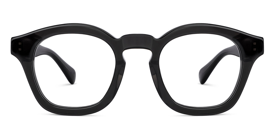 Black Wayfarer Full Rim Unisex Eyeglasses by John Jacobs-150671