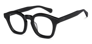 Black Wayfarer Full Rim Unisex Eyeglasses by John Jacobs-150671