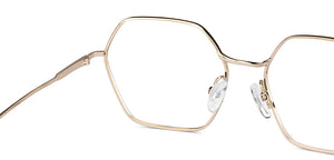 Gold Hexagonal Full Rim Unisex Eyeglasses by John Jacobs-150679
