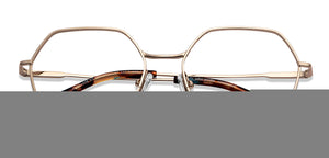 Gold Hexagonal Full Rim Unisex Eyeglasses by John Jacobs-150679