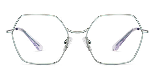 Gunmetal Hexagonal Full Rim Unisex Eyeglasses by John Jacobs-150680