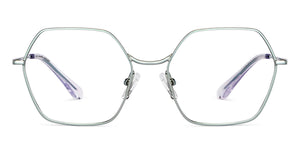 Gunmetal Hexagonal Full Rim Unisex Eyeglasses by John Jacobs-150680