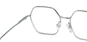 Gunmetal Hexagonal Full Rim Unisex Eyeglasses by John Jacobs-150680