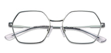 Load image into Gallery viewer, Gunmetal Hexagonal Full Rim Unisex Eyeglasses by John Jacobs-150680