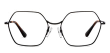 Load image into Gallery viewer, Black Hexagonal Full Rim Unisex Eyeglasses by John Jacobs-150681